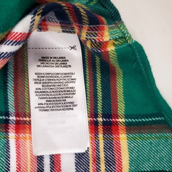 Polo Ralph Lauren Long Sleeve Performance Classic Flannel Shirt Green Plaid - Picture 11 of 13